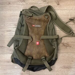 Diesel Men's Olive and Brown Backpack